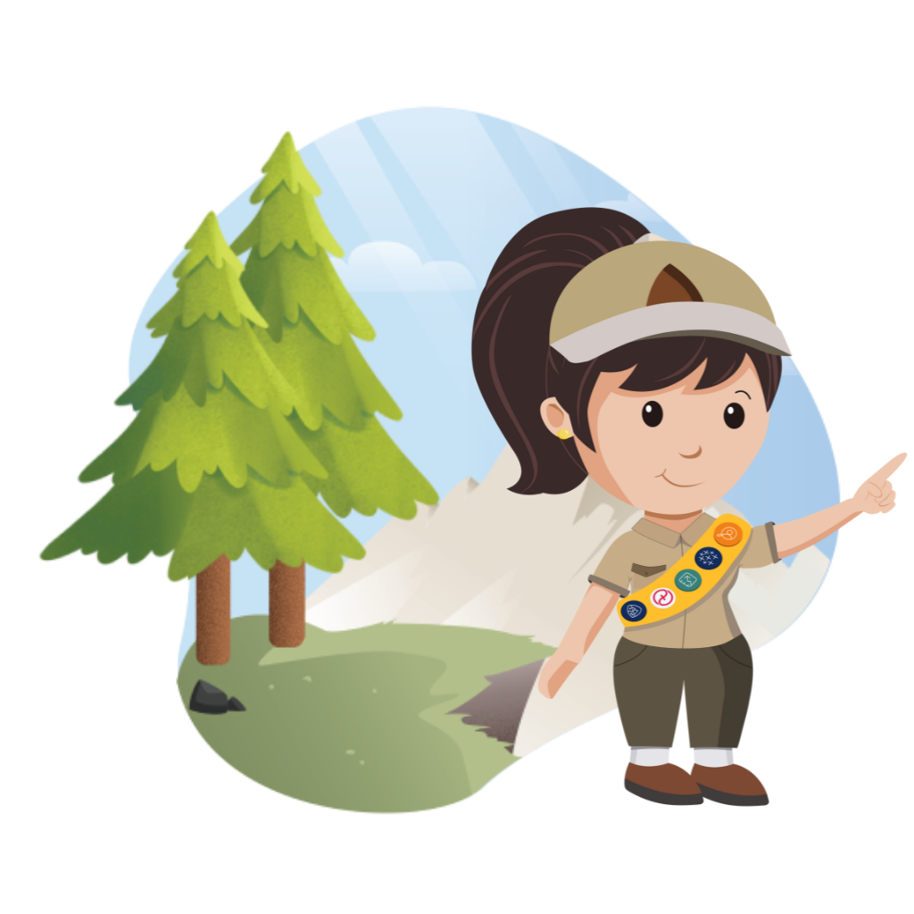 Scout with Cap pointing and Background (1)